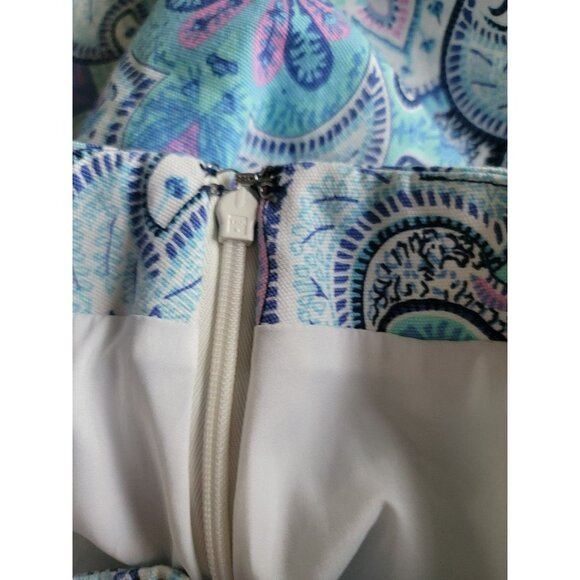 Talbots Pencil Skirt Womens Size 4 or 28 waist Business Work MultiColor Bohemian - Picture 5 of 7